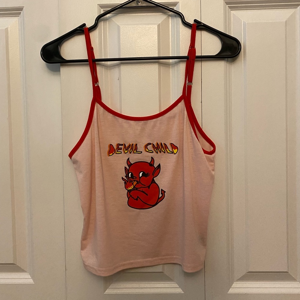 Selling this “devil child” tank top!